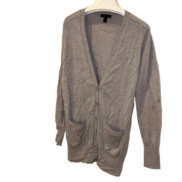 J. Crew FALL MUST HAVE dove gray Your Boyfriend's Cardigan wool sweate… - Picture 1 of 4